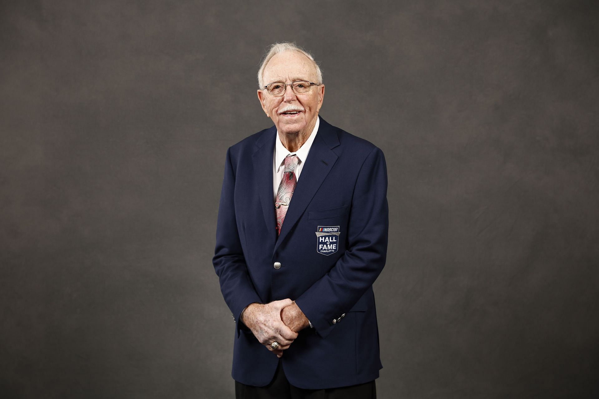 NASCAR Hall of Fame inductee Red Farmer poses for a portrait during the 2021 NASCAR Hall of Fame Induction ceremony at NASCAR Hall of Fame.