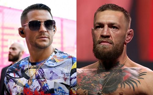 Dustin Poirier (left); Conor McGregor (right)