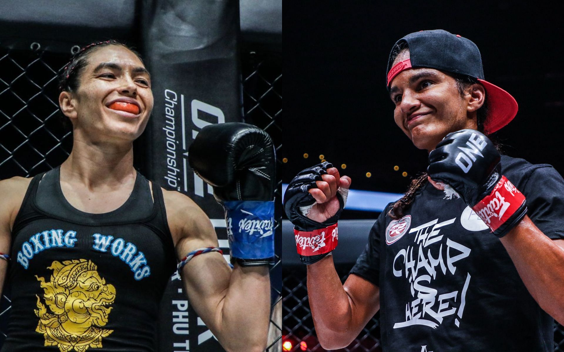 Anissa Meksen (right) says Janet Todd (left) is afraid to fight her. [Photos ONE Championship]