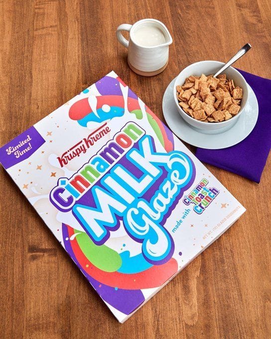 Krispy Kreme x Cinnamon Toast Crunch Donut king partners with cereals company to sell three