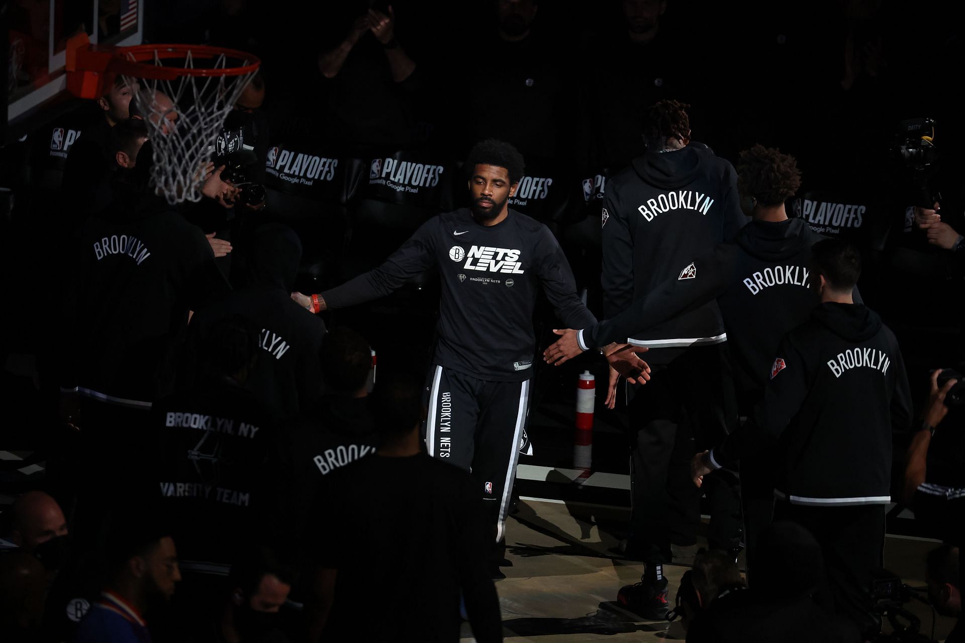 Kyrie Irving being introduced for Game 3