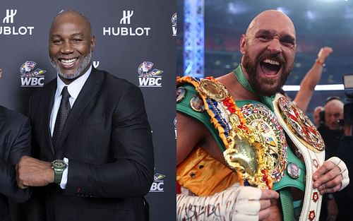 You can add Lennox Lewis (L) to the list of fighters who don't want to see Tyson Fury (R) retire.