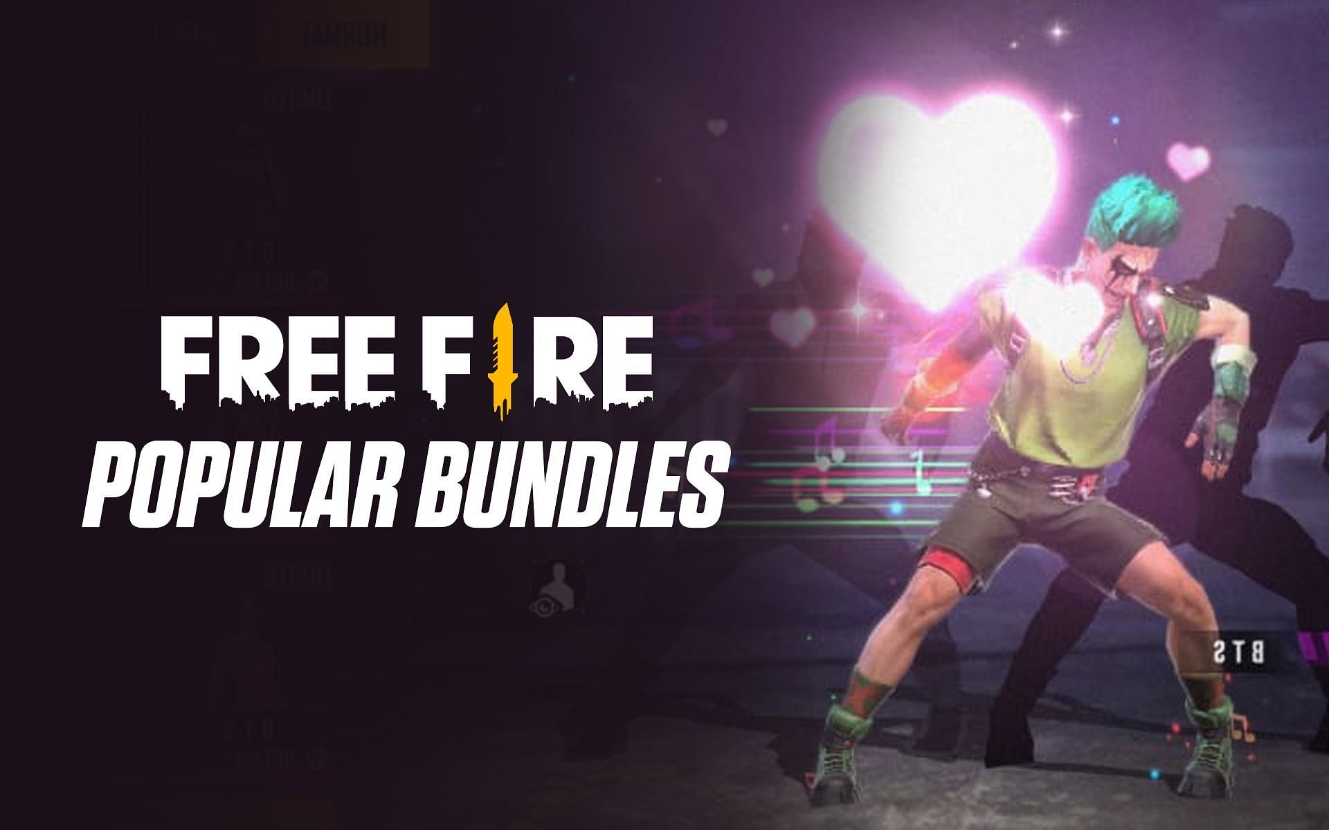 Popular Free Fire bundles used by YouTubers in India (Image via Sportskeeda)