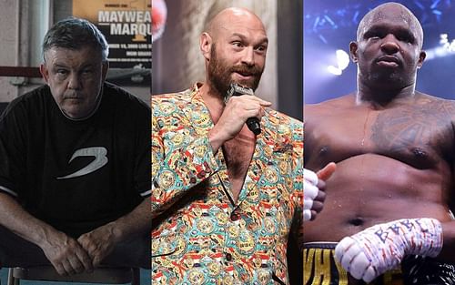 [L-R] Teddy Atlas, Tyson Fury and Dillian Whyte