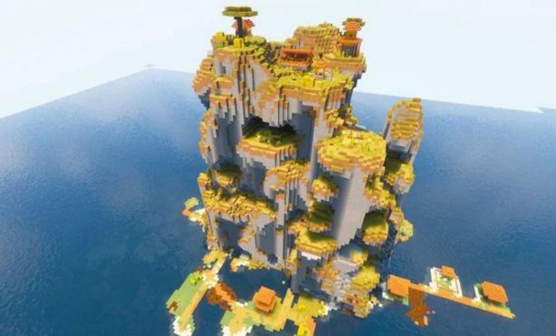 Vertical village (Image via Mojang)