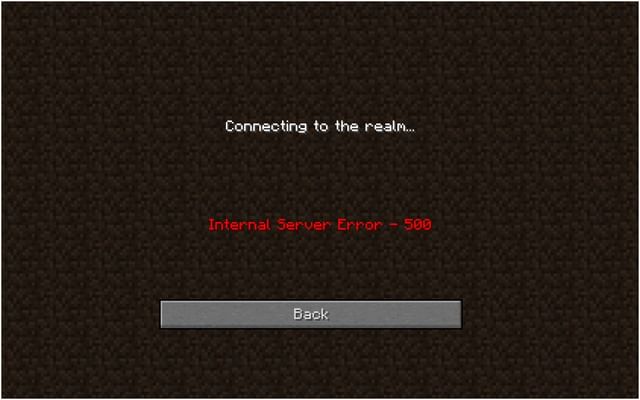 How to fix Minecraft Realms Internal Server Error 500
