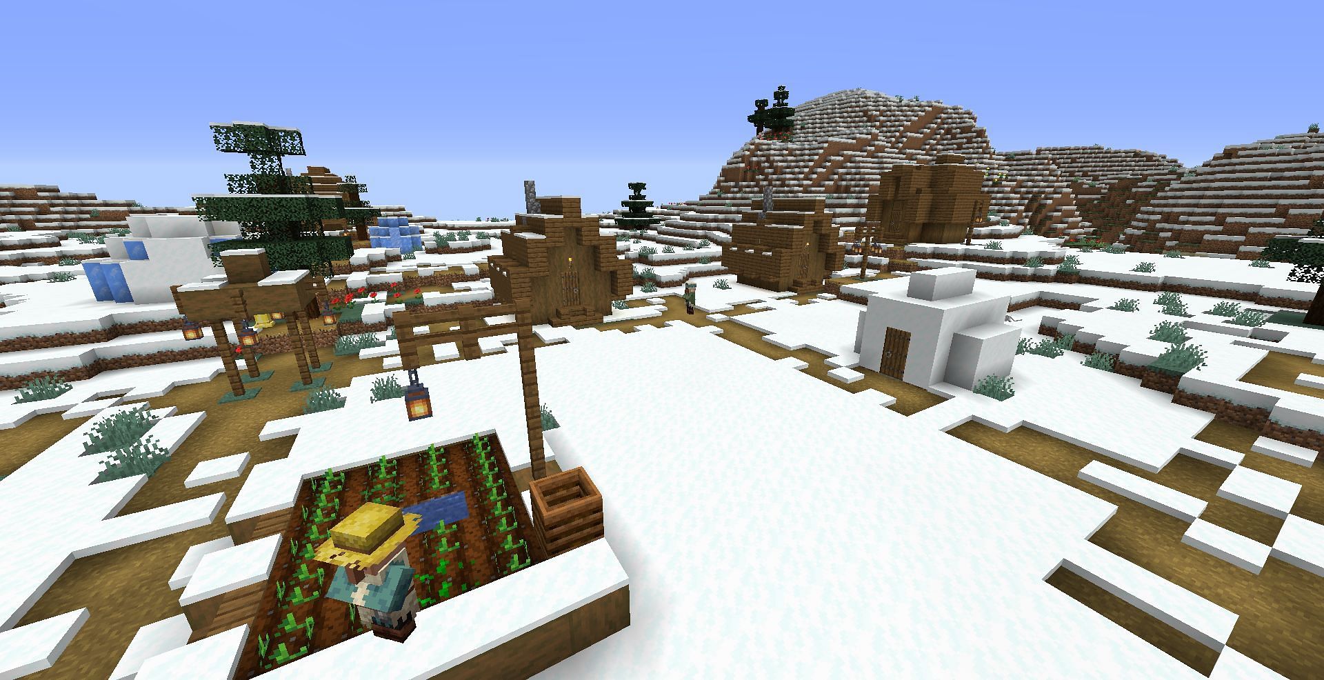 Example of a tundra village. (Image via Minecraft)