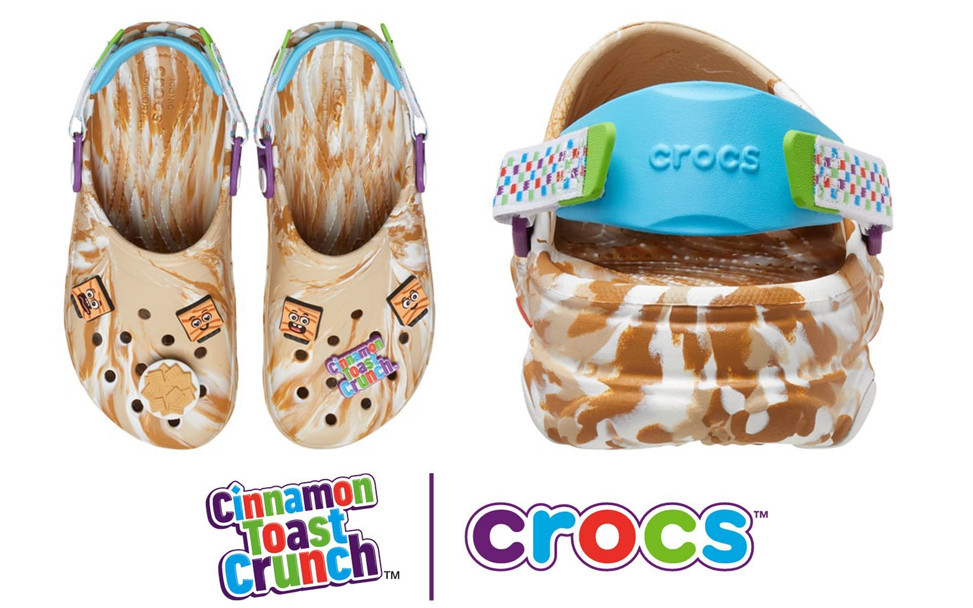 Crocs x General Mills&#039; Cinnamon Toast Crunch clogs ( Image via Foot Locker/ Crocs)