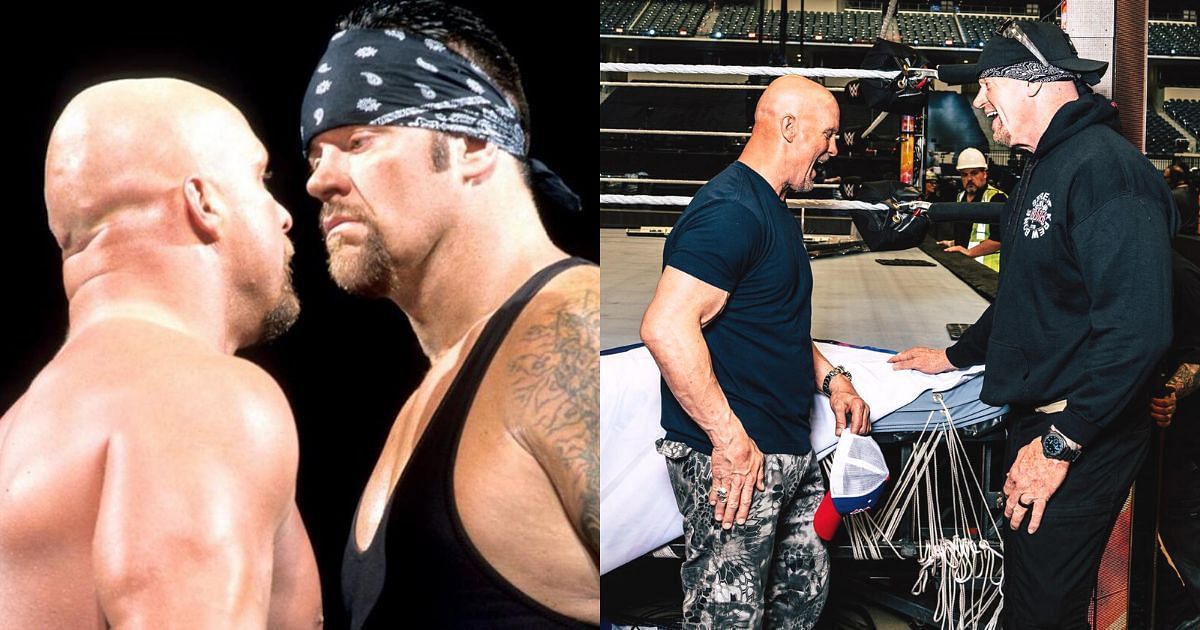 WWE Hall of Famers Stone Cold Steve Austin and The Undertaker.