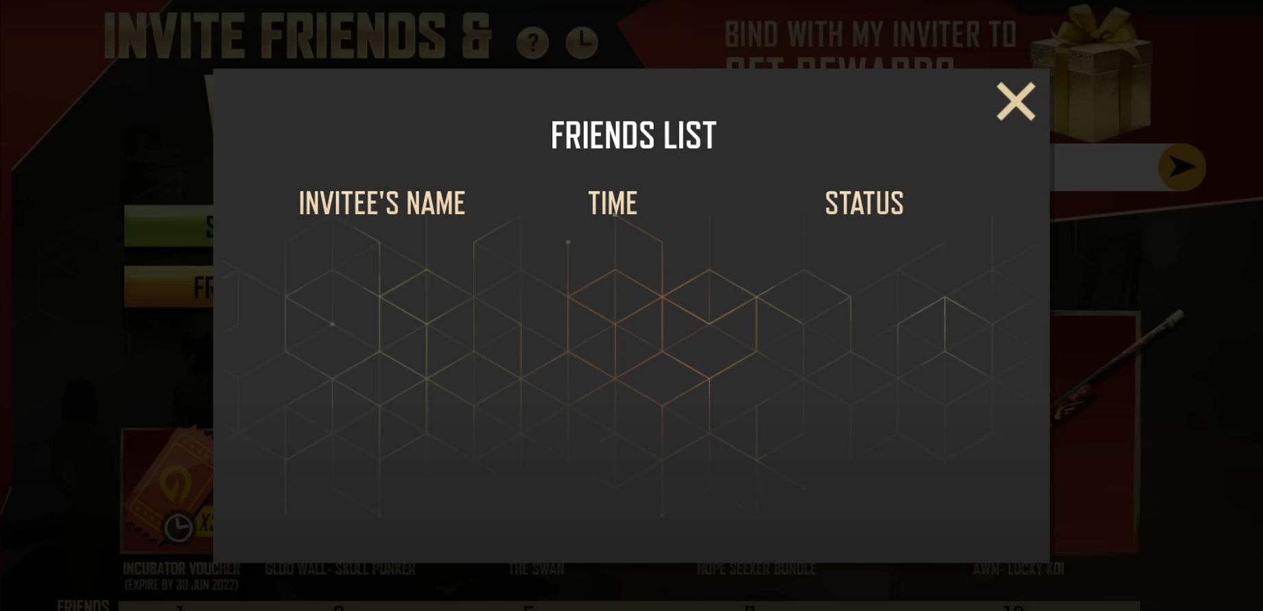 Users can check if their friends have used their code to log in (Image via Moniez Gaming; YouTube)