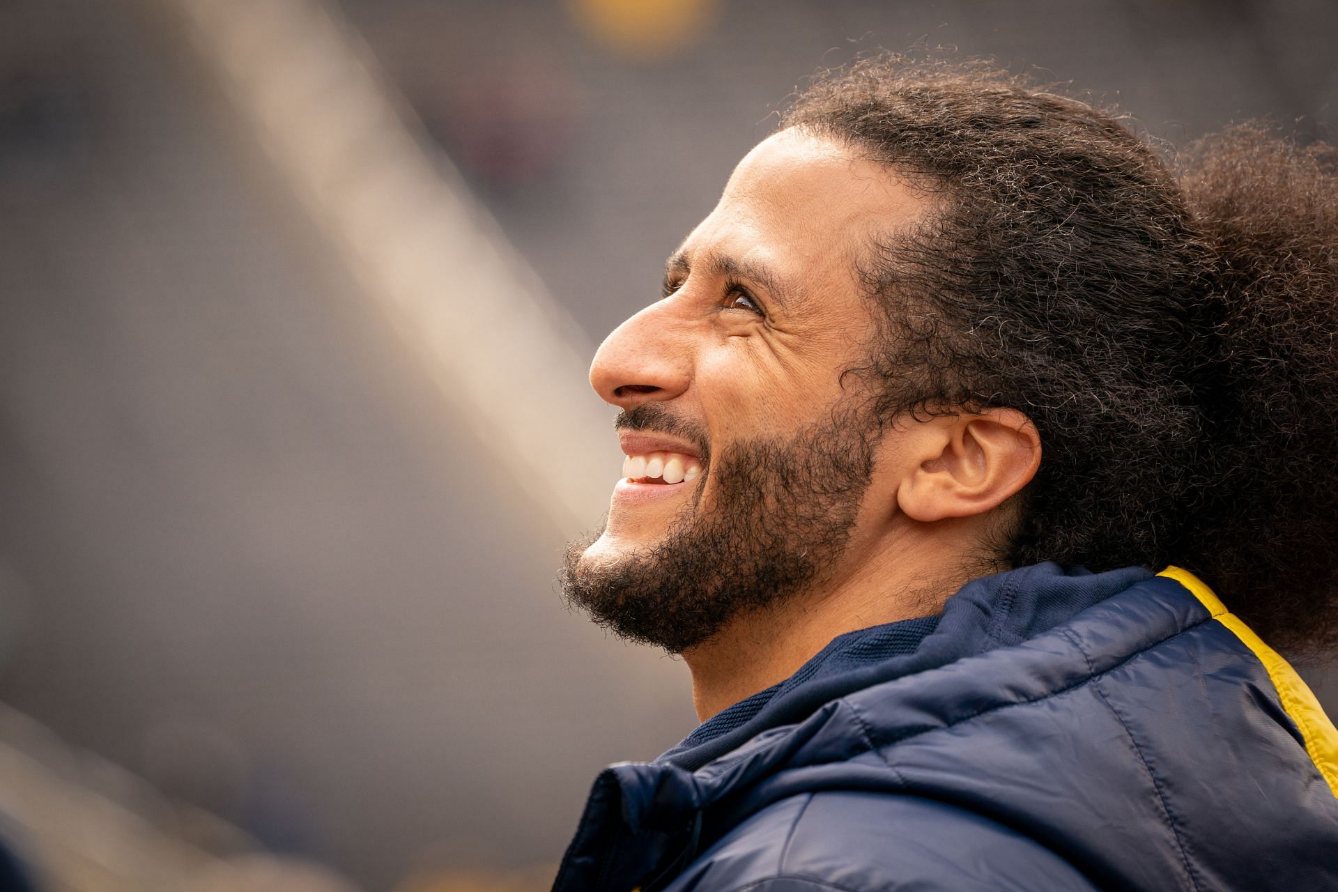 Colin Kaepernick attends the Michigan Spring Game