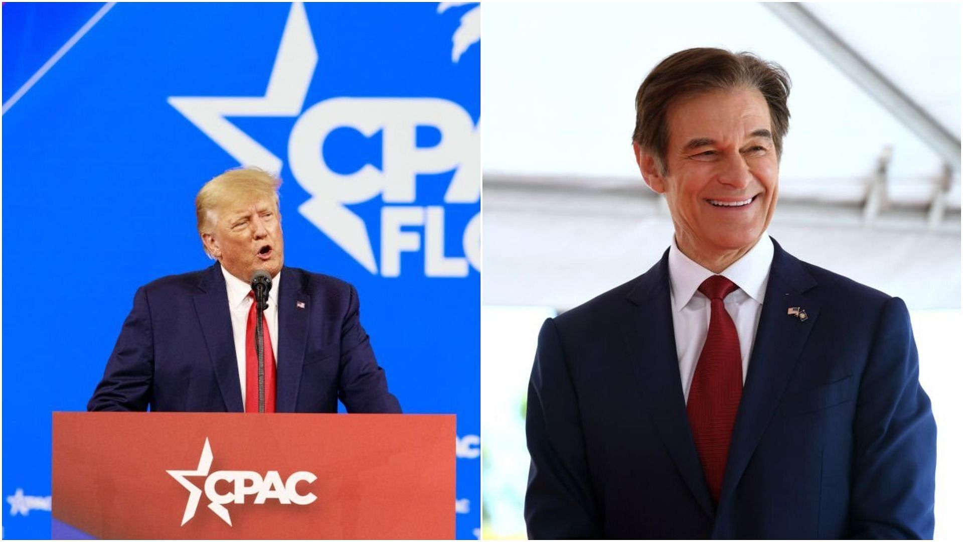 Donald Trump has endorsed Dr. Oz in Pennsylvania Senate Race (Images via Tristan Wheelock and JC Olivera/Getty Images)
