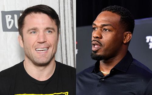 Chael Sonnen (left); Jon Jones (right)