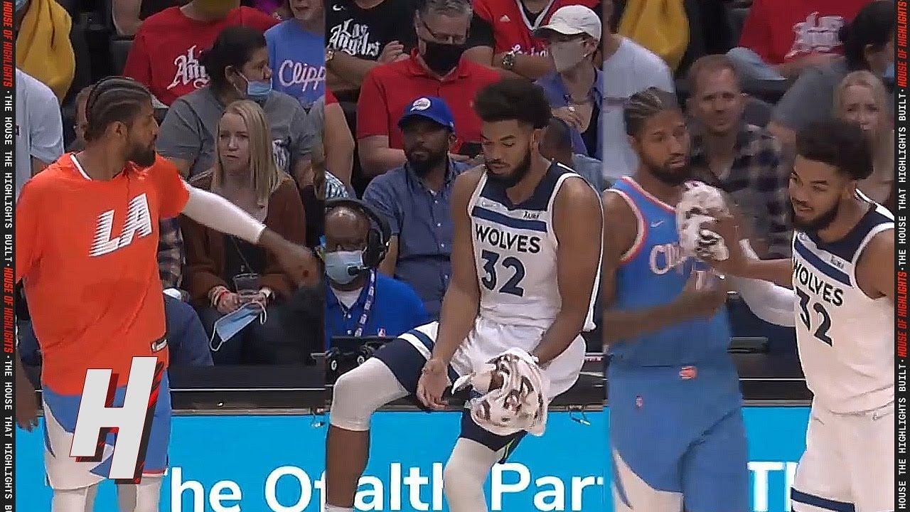 Paul George is playing like Playoff P just a few weeks since returning from an injury while Karl-Anthony Town has struggled badly. [Photo: YouTube]