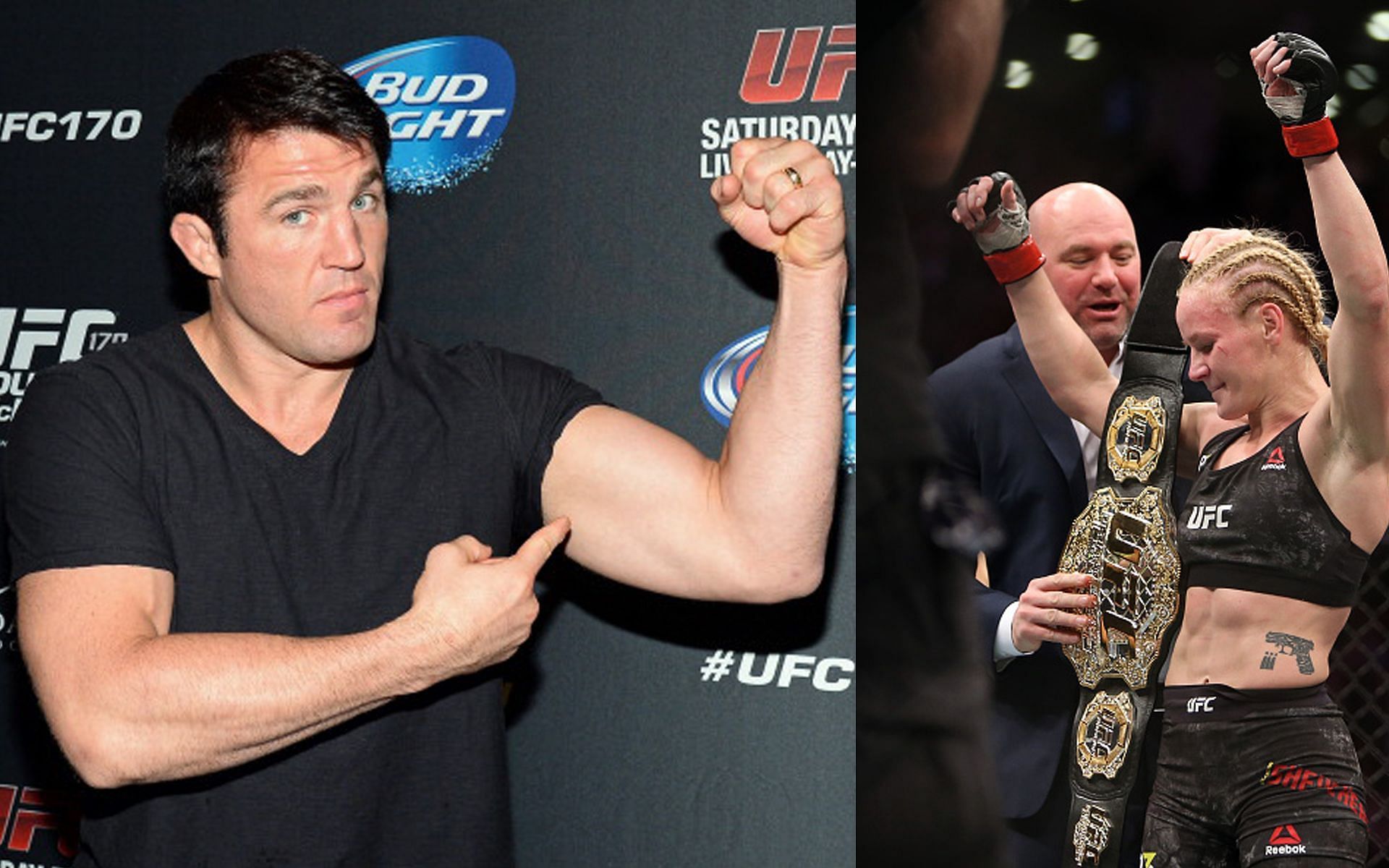 Chael Sonnen (left) and Valentina Shevchenko (right) [Images Courtesy: Getty Images]