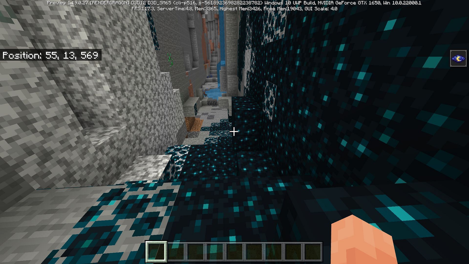 The Deep Dark biome can be found higher up as well (Image via Mojang)