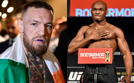 Kamaru Usman takes a dig at Conor McGregor with images of the Irishman being submitted across three weight classes