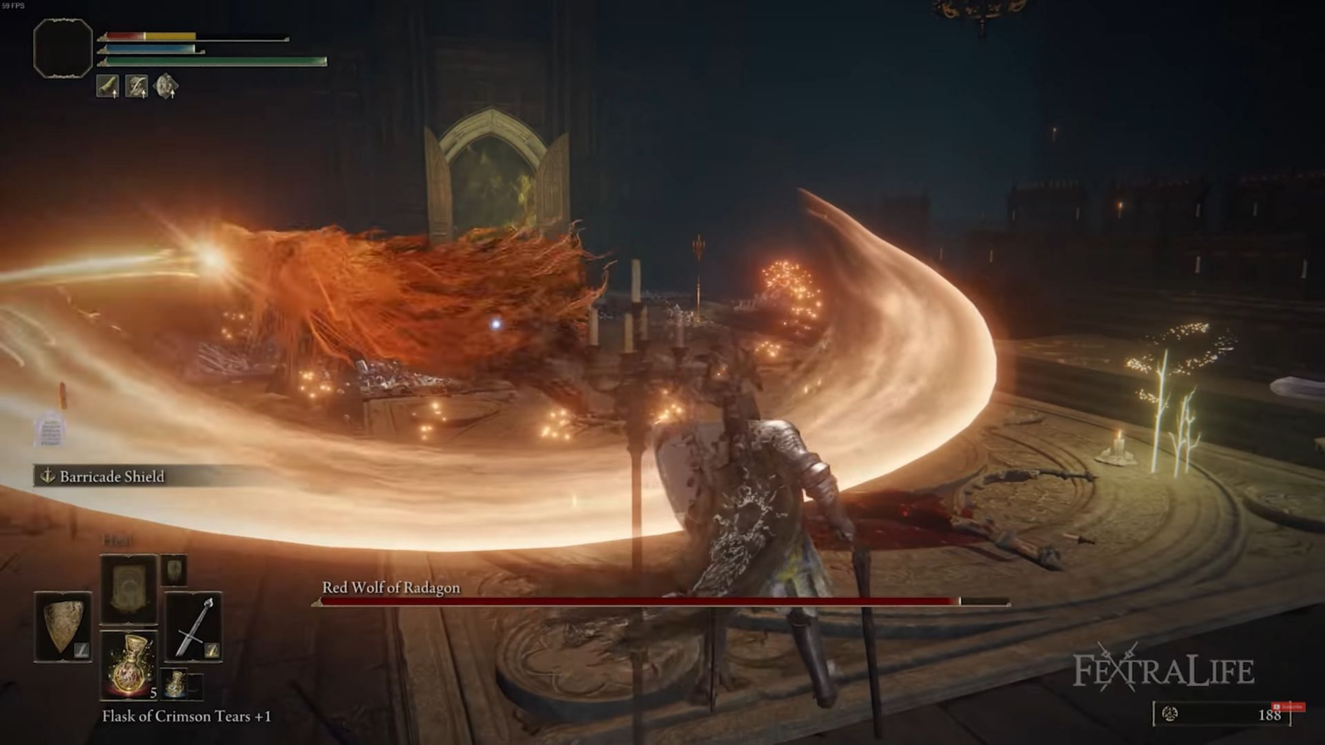 Red Wolf of Radagon is probably the easiest boss in Elden Ring (Image via Fextralife/Youtube)