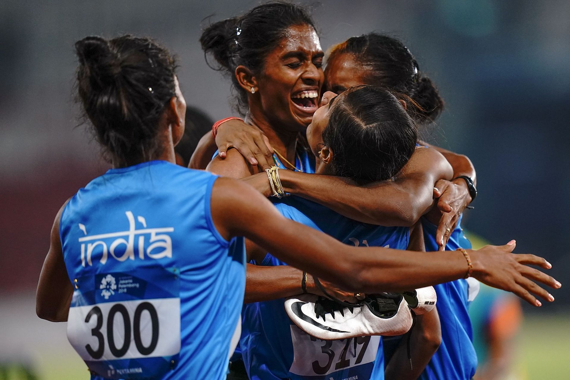India won the 4x400 m gold at the Jakarta Asian Games in 2018 (Getty Images)