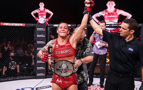 Women's featherweight champion Cris Cyborg. (Photo credit: Lucas Noonan/Bellator MMA)