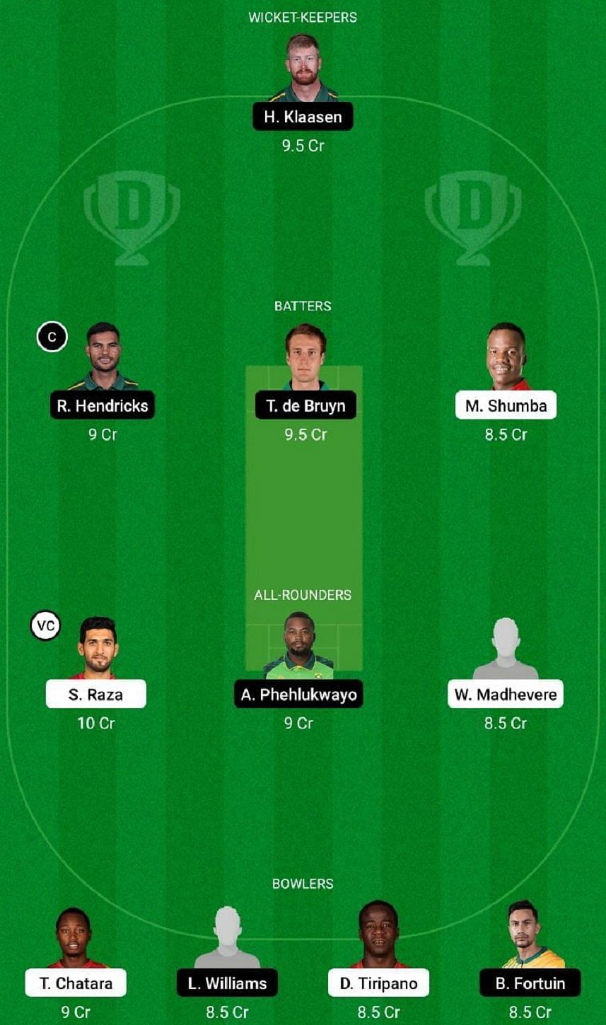 ZIM-XI vs SA-A Dream11 Fantasy Tip #1