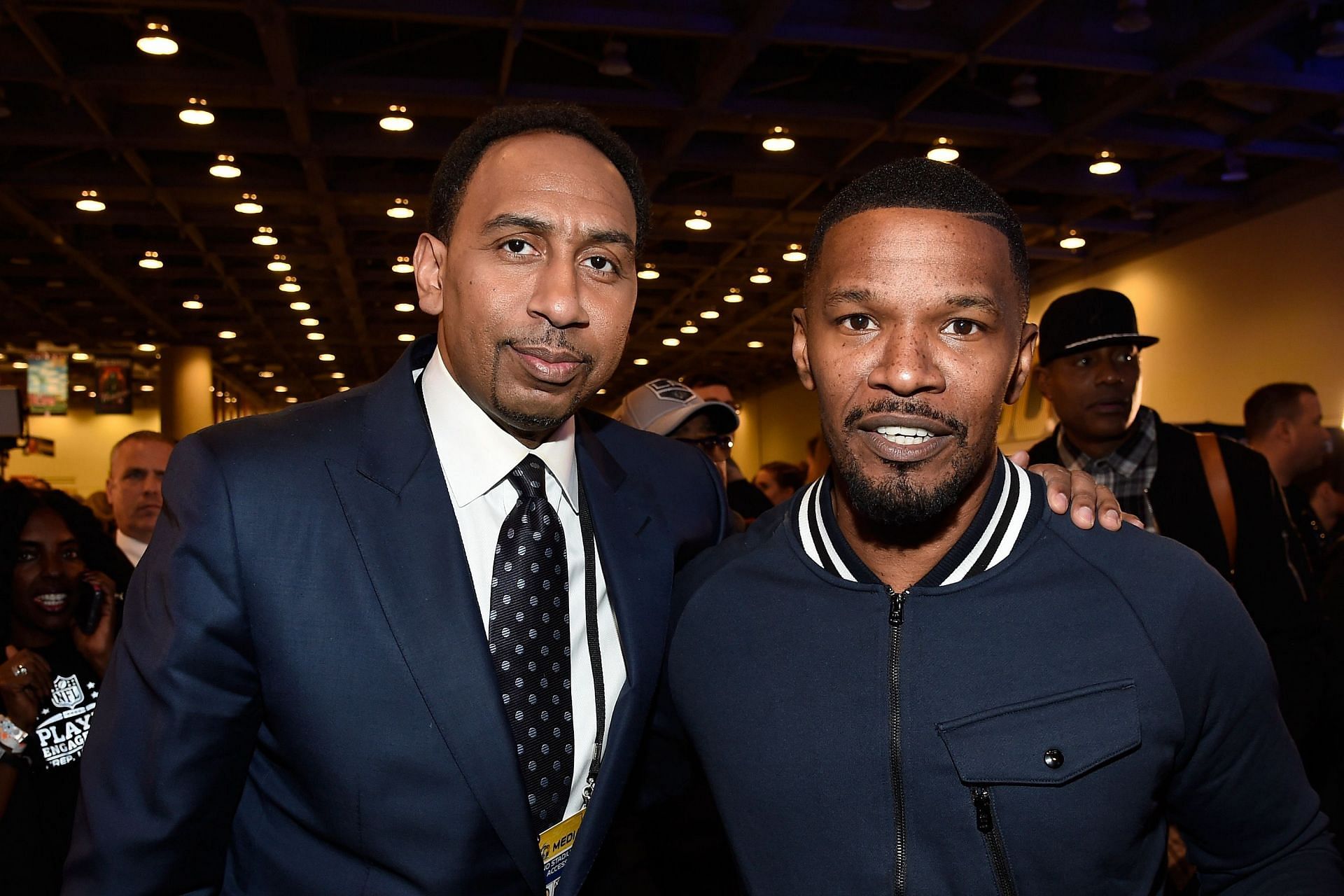 Jamie Foxx [right] called out his good friend Stephen A. Smith&#039;s criticism of Ben Simmons as unfair. [Photo: New York Post]