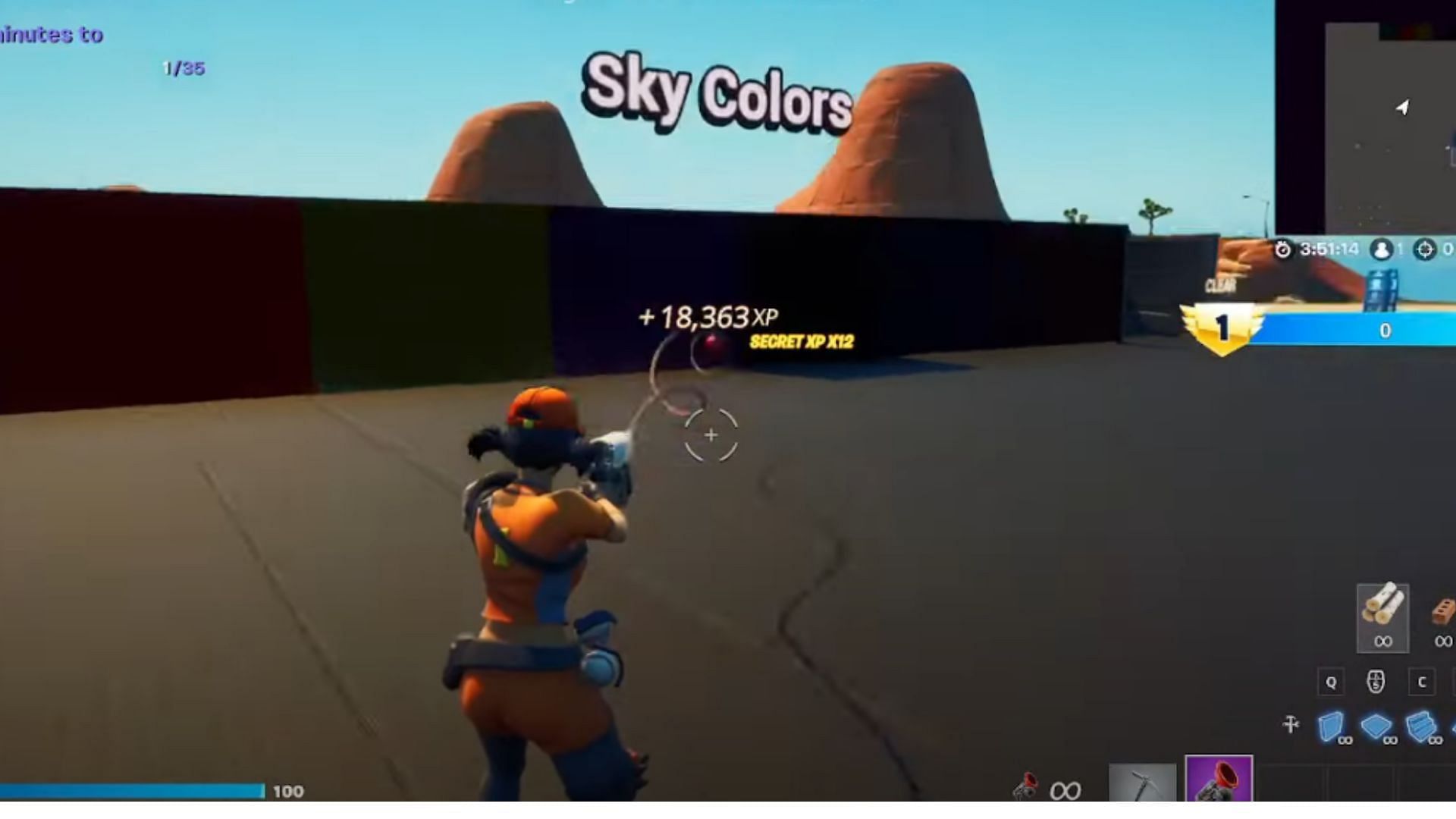 Complete the latest XP glitch in Fortnite Chapter 3 Season 2 to earn up to 60,000 XP per minute (Image via YouTube/ GamersGottoGo)