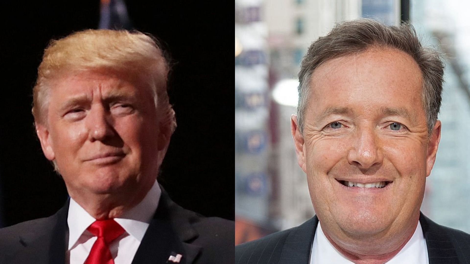 Donald Trump released a new audio denying walking out of Piers Morgan&#039;s interview (Image via Chip Somodevilla/Getty Images and D Dipasupil/Getty Images)