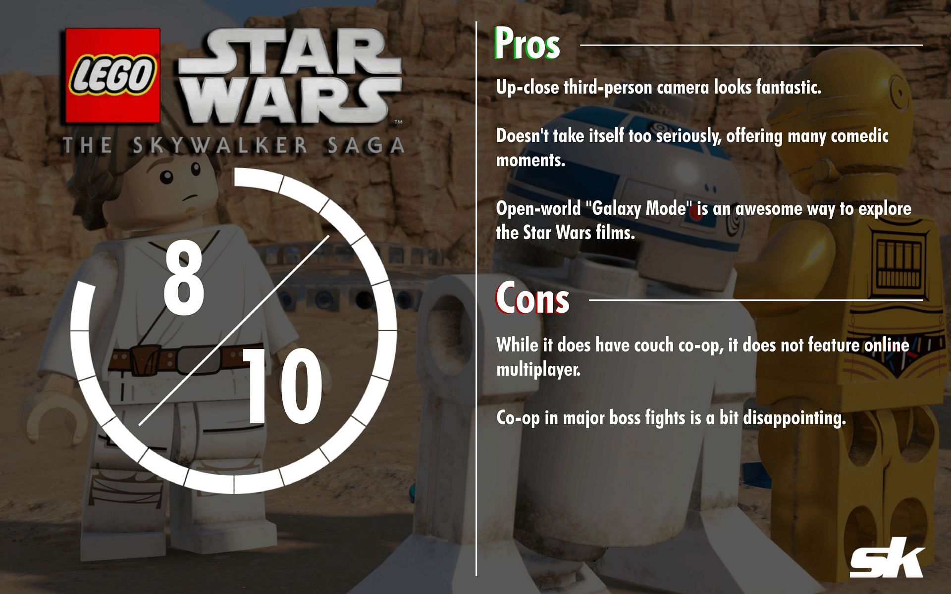 LEGO Star Wars: The Skywalker Saga brings all nine major Star Wars movies under one comical, delightful umbrella (Image via Sportskeeda)