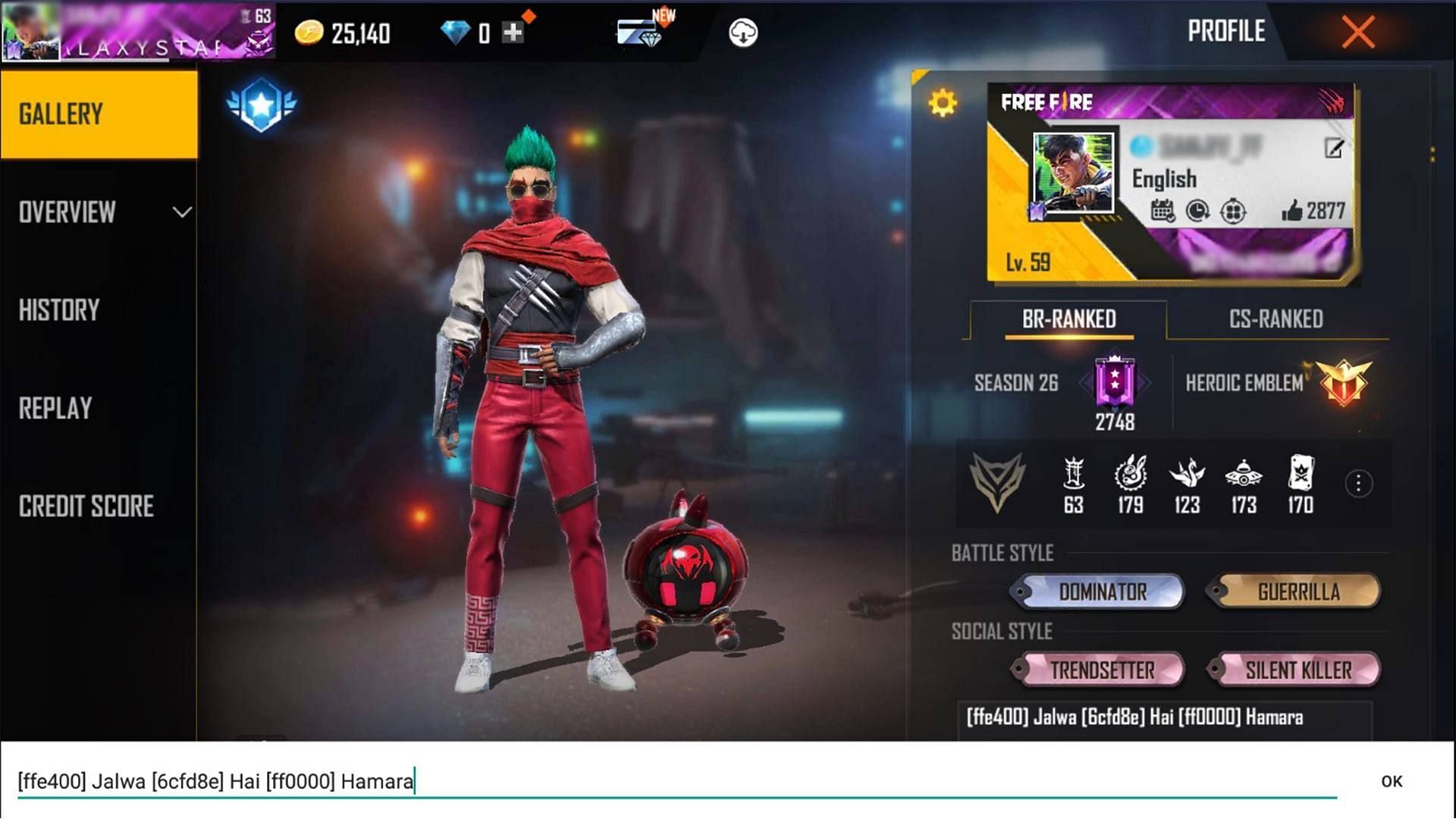 How to add colourful text in Free Fire ID signature: Colour codes and steps explained