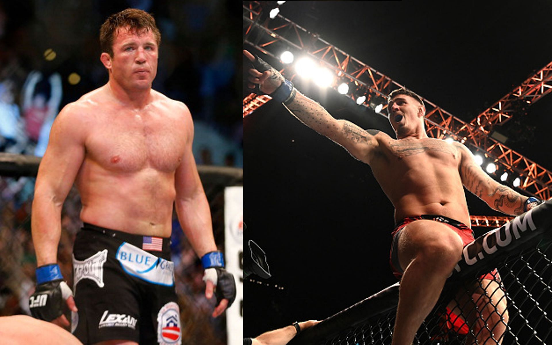 Chael Sonnen (left) and Tom Aspinall (right)