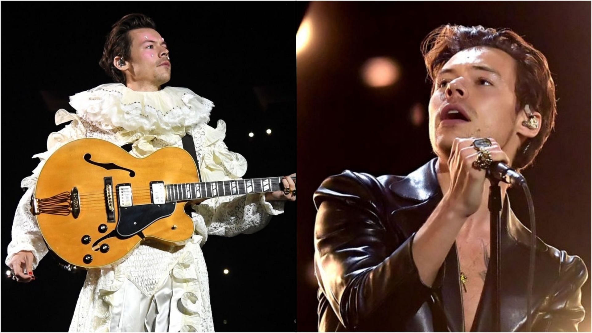 Harry Styles has announced new Love On tour dates for Australia and New Zealand. (Images via Kevin Mazur and Kevin Winter /Getty)