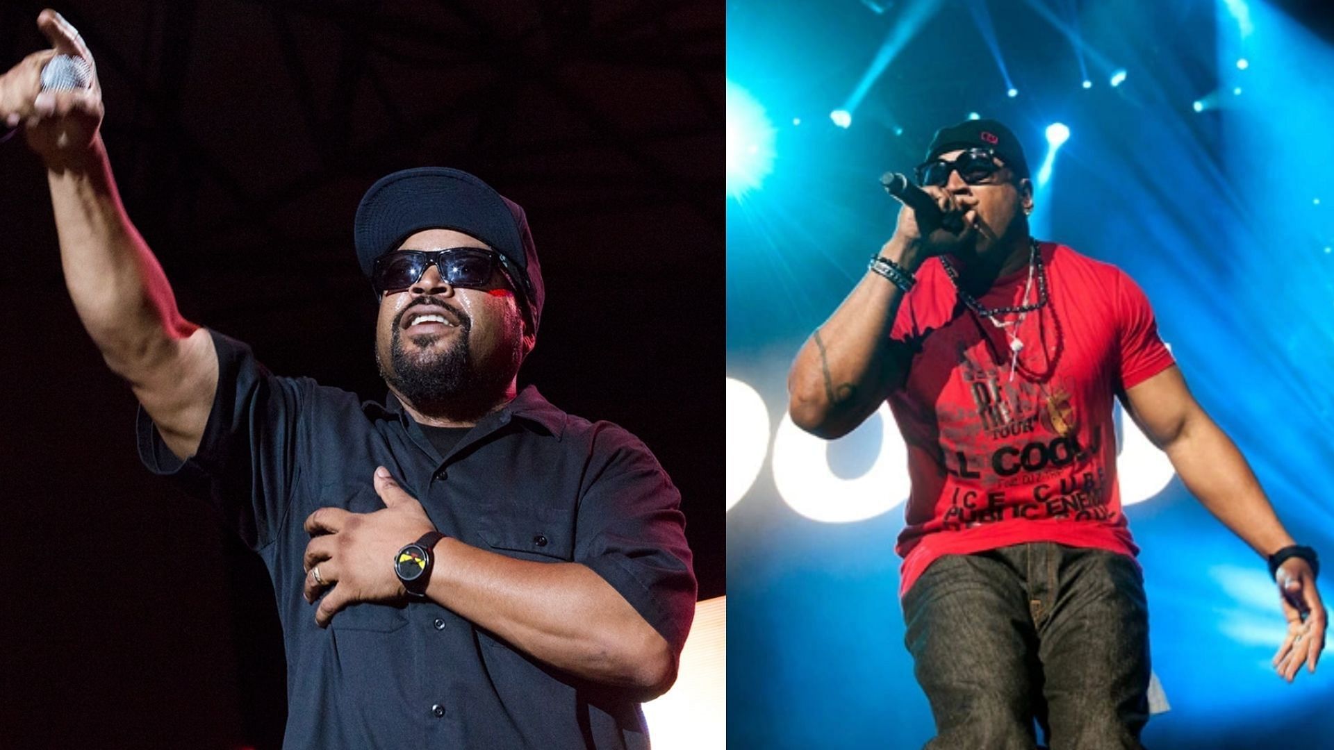 LL J Cool and Ice Cube are among the headliners for the hip-hop festival Rock the Bells slated for August 5. (Images via Erica Goldring and Monica Morgan via Getty Images)