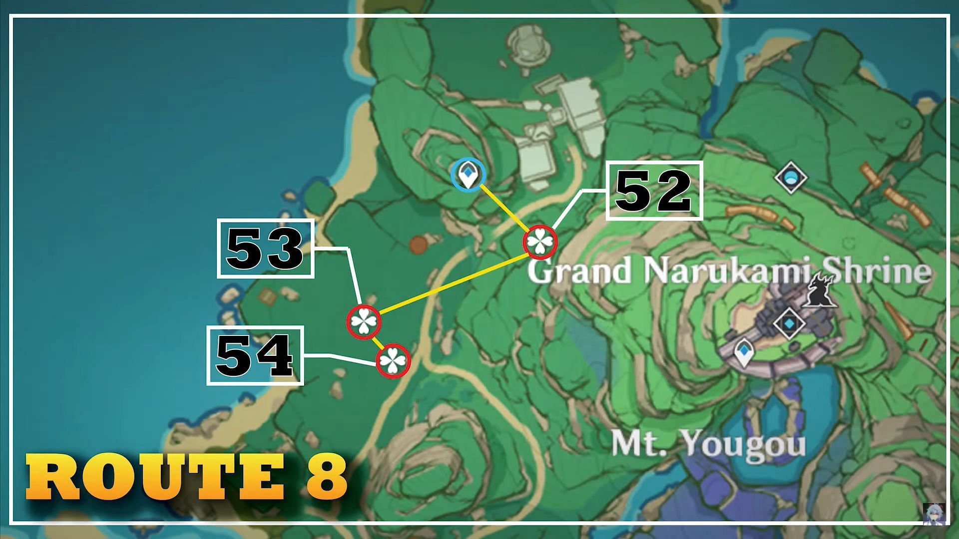 Farming Route 8 - Southeast of Araumi (Image via HoYoverse)