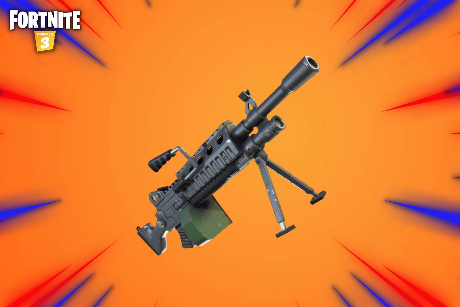 LMGs will be unvaulted and added to Fortnite on April 26, 9 AM Eastern Time (Image via Sportskeeda)