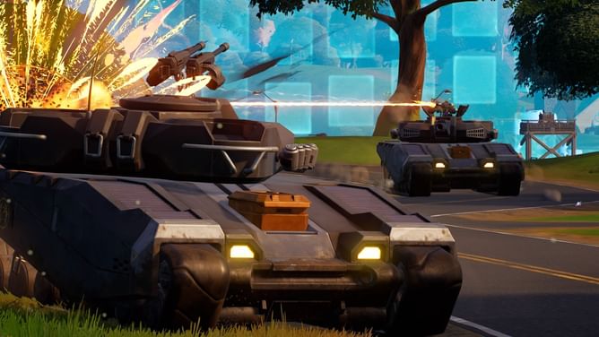 How to get air time in a tank in Fortnite Chapter 3