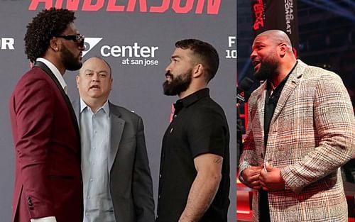 AJ McKee and Patricio Freire (left), Rampage Jackson (right) [Images couresy: @patriciopitbull Instagram and Getty]