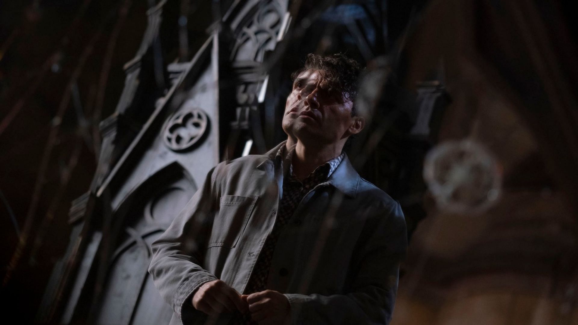 Still from Marvel&#039;s Moon Knight starring Oscar Isaac (Image via Disney+)