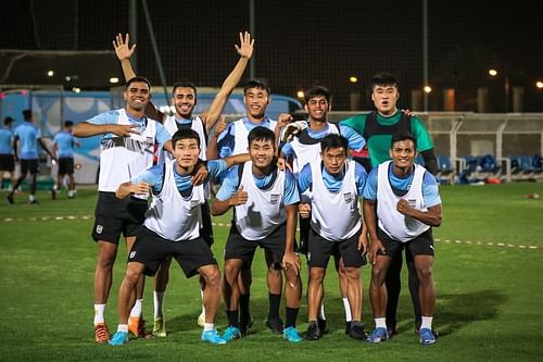 Mumbai City FC players during a training session ahead of their opening game in the 2022 AFC Champions League (Image Courtesy: Mumbai City FC Instagram)