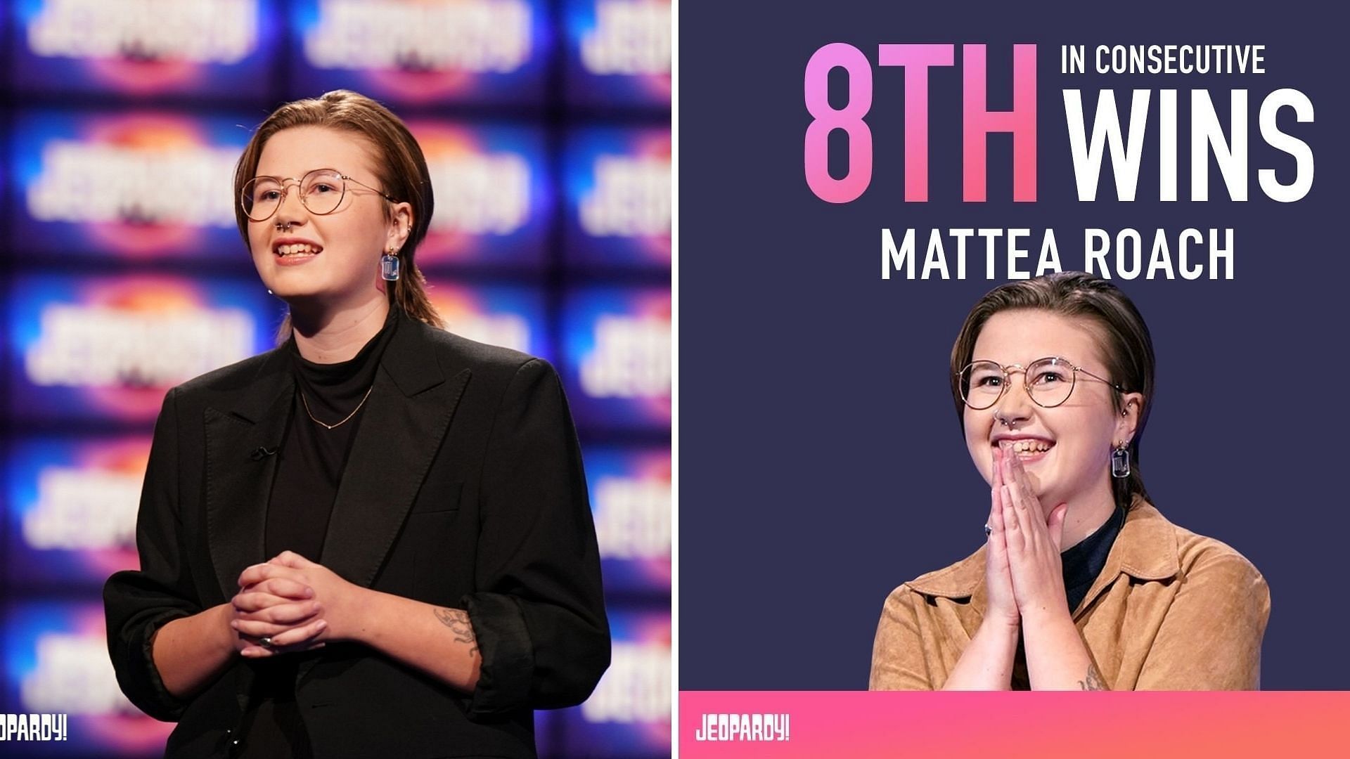 Jeopardy! contestant Mattea Roach is eighth on the all-time consecutive games list (Image via jeopardy/Instagram)