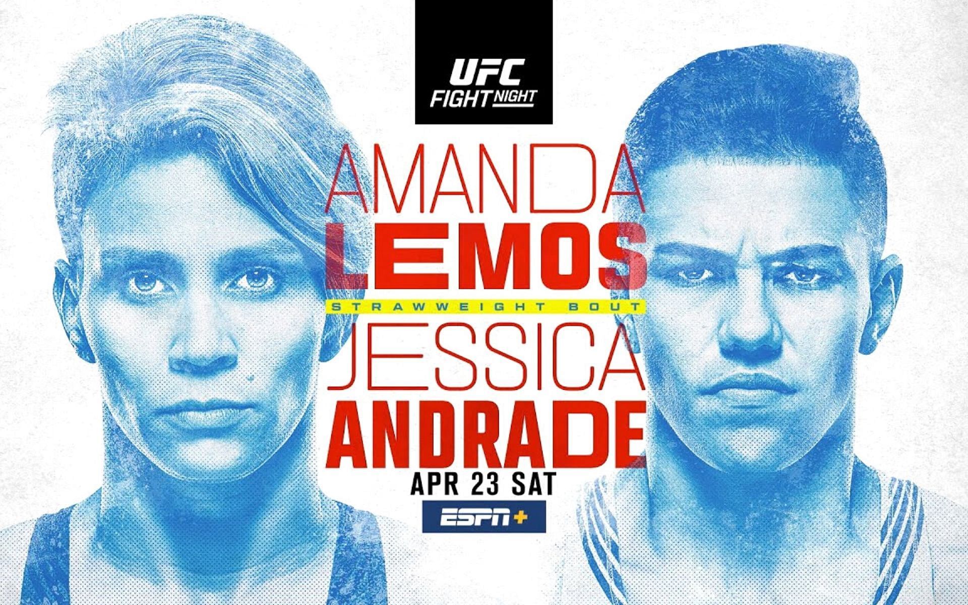 UFC Fight Night: Lemos vs. Andrade poster [Image courtesy: UFC via YouTube]