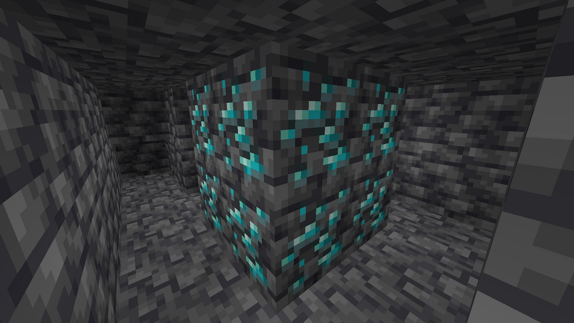 When mining deep within walls where no air blocks are present (Image via Minecraft)