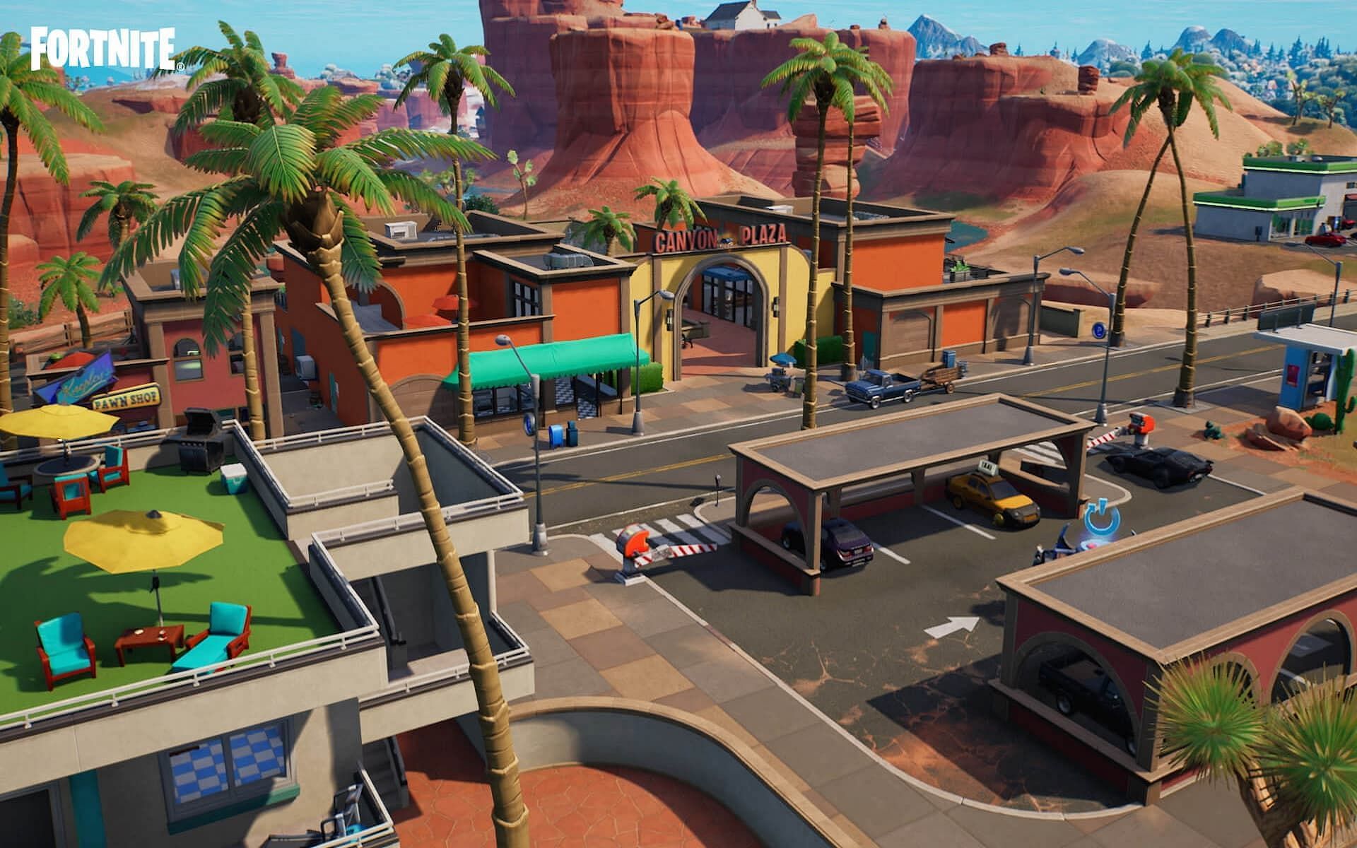 A look at Condo Canyon in Fortnite Chapter 3 Season 2 (Image via Epic Games)