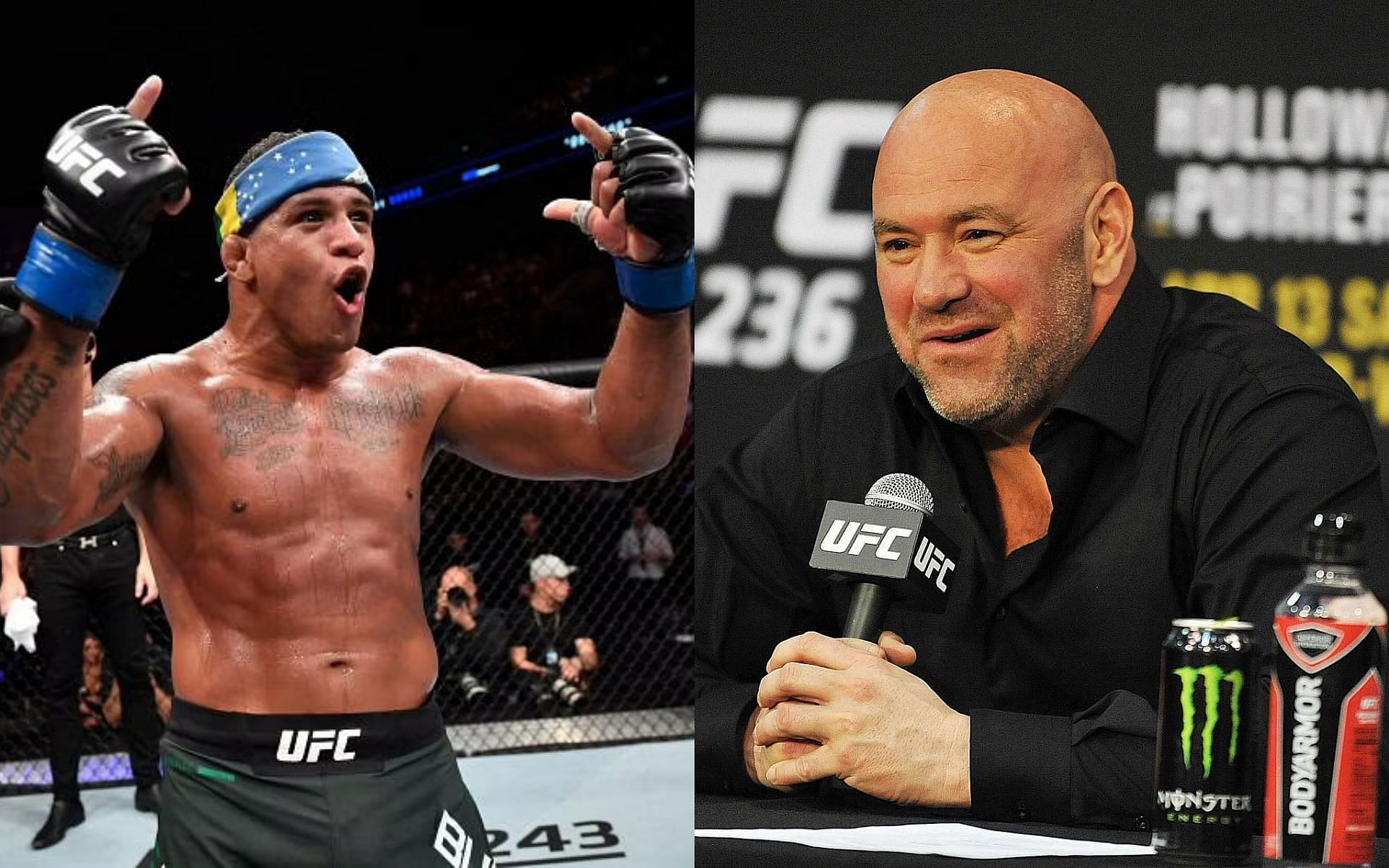 Gilbert Burns (left) and Dana White (right)