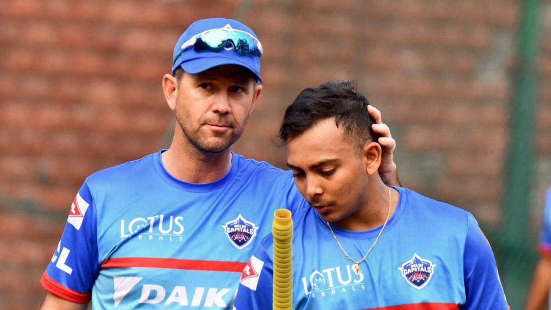 Ricky Ponting (left) and Prithvi Shaw. Pic: Delhi Capitals
