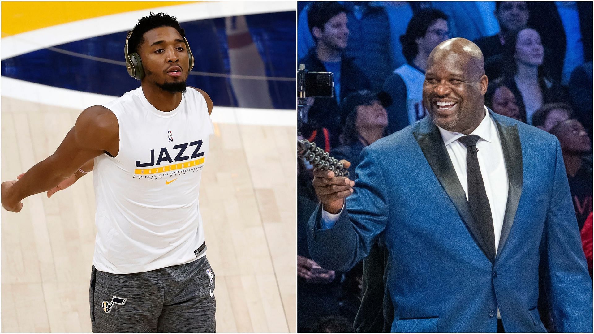 Shaquille O&#039;Neal is doubling down on his comment on Donovan Mitchell not being an NBA superstar. [Photo: NBC Sports]