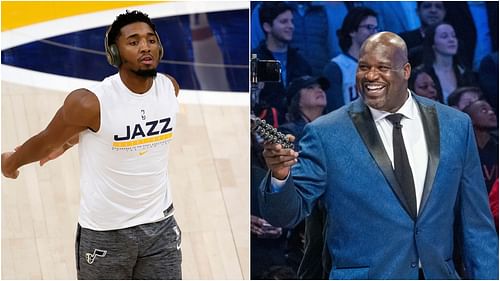 Shaquille O'Neal is doubling down on his comment on Donovan Mitchell not being an NBA superstar. [Photo: NBC Sports]