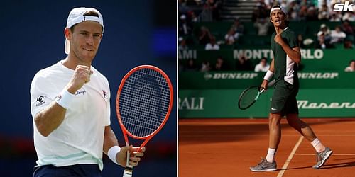 Diego Schwartzman (L) and Lorenzo Musetti.