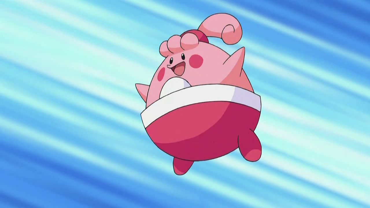 Happiny, as it appears in the anime (Image via The Pokemon Company)