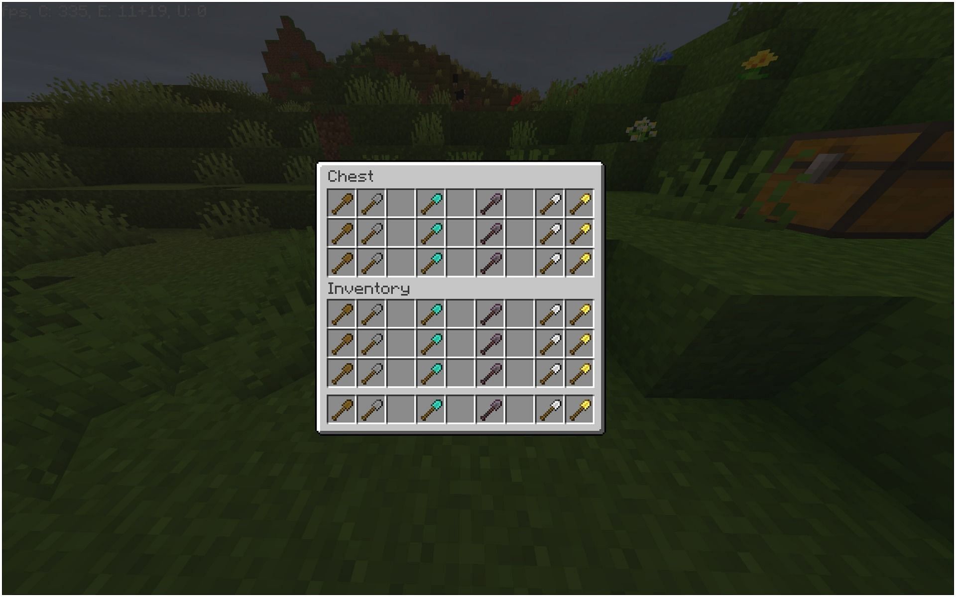 Every type of shovel in Minecraft (Image via Minecraft)